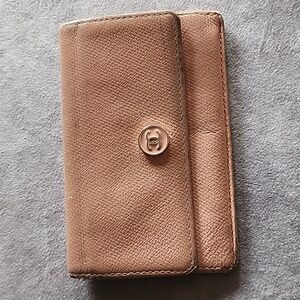 Chanel Pastel Pink Coco Button Small Compact Card Snap Holder Case Wallet